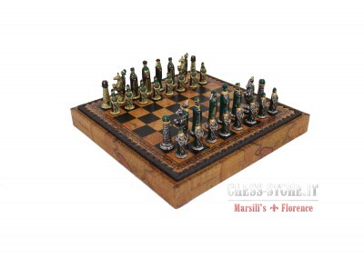 Wood chess pieces and Leatherette chessboard